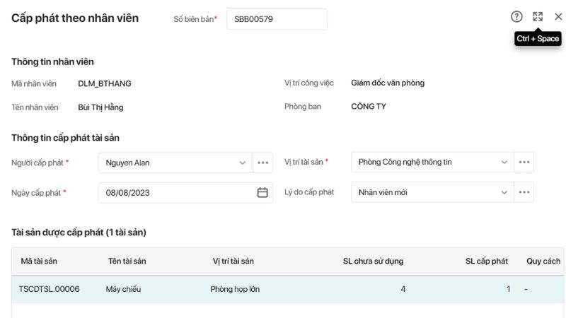 Cấp phát tài sản
